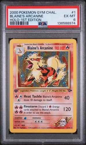 Psa blaines arcanine - arcanine, 1st